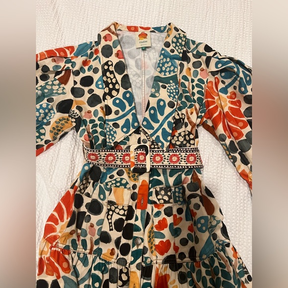 Anthropologie FARM Rio Mushroom Forest canvas Dress - Picture 8 of 9